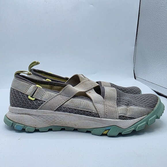 Timberland Garrison Trail Women Size 8.5 Grey Turquoise Slip On Sandals Sneakers - Picture 12 of 13